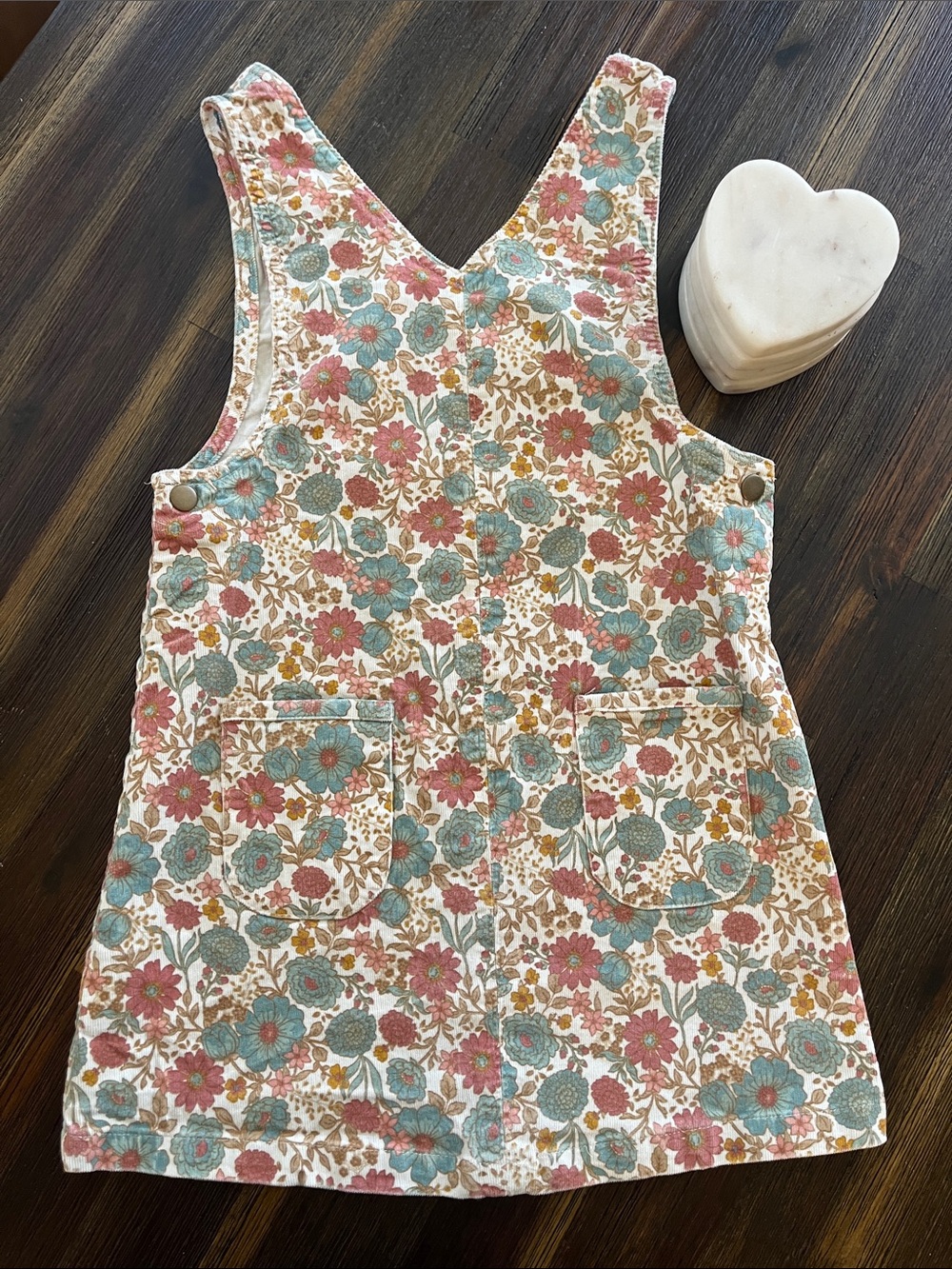 Tommy Bahama Floral Pinafore Dress in Teal, Pink, and Cream